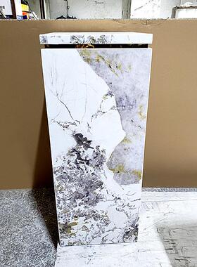 休闲轻奢石板底座摆件住宅入口客厅落地高端装饰柱创意桌座