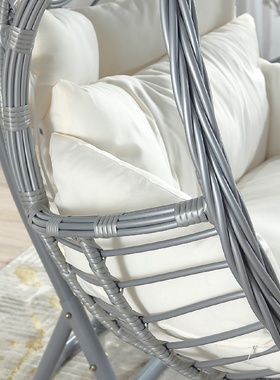 摇篮坐室内新款人家子用秋千户外阳台吊椅庭院双躺椅吊床吊篮藤椅