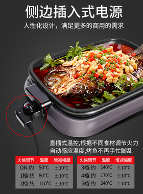 包邮纸包鱼专用锅长方形家用餐厅烤鱼炉不粘电烤盘万州商用纸上烤