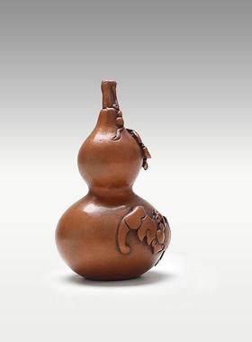 铜聚德 纯铜有福葫芦紫铜迷你家居装饰品摆设办公室玄关聚财摆件