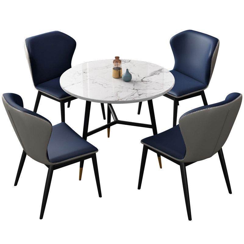 岩板洽谈桌椅组合店铺接待商业谈判会客轻奢售楼处圆桌餐桌椅子,淘宝优惠券,粉丝福利购,淘宝优惠卷