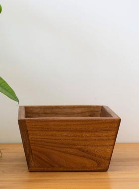 榆木实木斗米斗日进斗金婚庆招财进宝斗烧香摆件香炉聚宝盆包邮