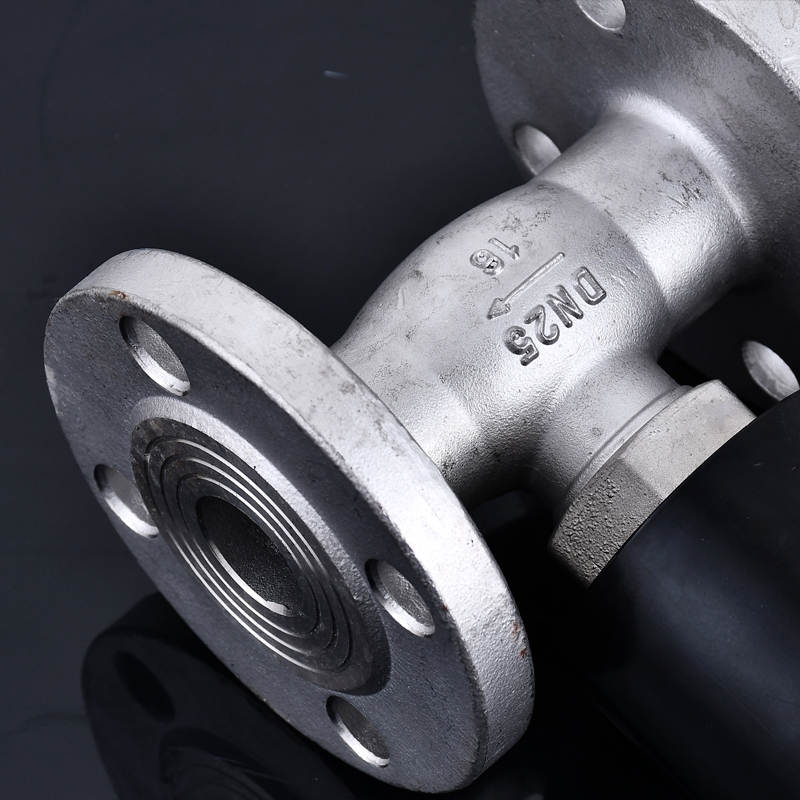 304水阀不锈钢电磁阀法兰电磁控制阀220v24v常闭开关阀DN254分6分 - 图1