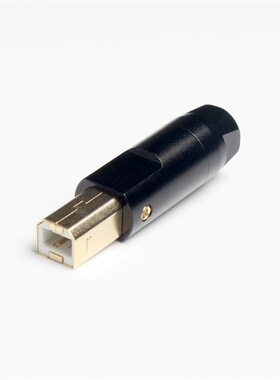 镀金USB插头B型方口金属外壳铝合金解码线配件打印机数据线DIY