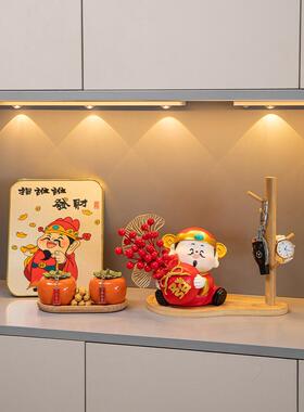 入口入口财神家居饰品客厅电视柜酒柜装饰店开业乔迁礼物