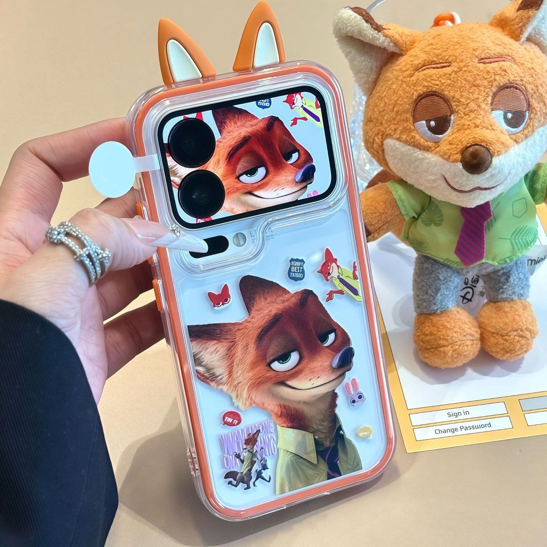 朱迪尼克耳朵疯狂动物城适用苹果17Pro手机壳iPhone16max小米15华为mate80pura70k60nova14荣耀400x300magic8 - 图1