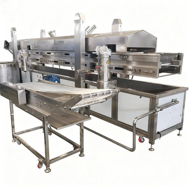 面包片油炸机 吐司面包上浆裹粉流水线 芝士热狗面包裹粉油炸设备,淘宝优惠券,粉丝福利购,淘宝优惠卷