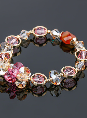 奥地利黄水晶手链女玛瑙转运手串串珠珠子2021年新款2020夏高级感