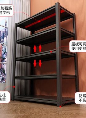 仓储货架厨房物品收纳层架多层置物架家用阳台落地置物架仓库展示