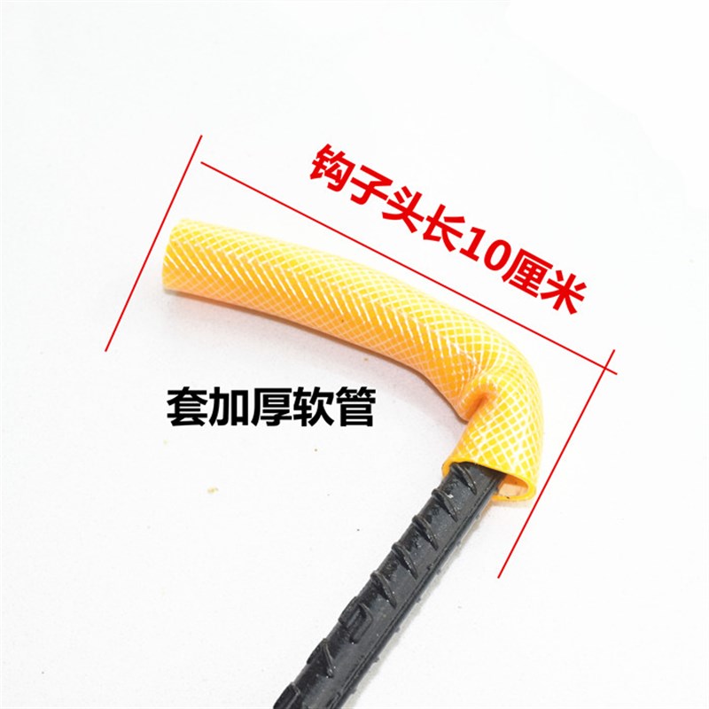 钢化玻璃钩子抬玻璃神器螺纹钢加粗钩子卸货钩子卸玻璃钩子勾子粗 - 图1