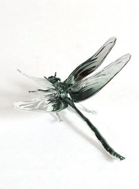 样板房轻奢金属昆虫蜻蜓动物摆件样板房客厅书房桌面书镇装饰品