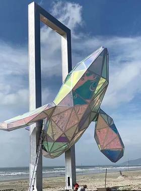 不锈钢雕塑定制厂家创意房地产摆件大型户外园林异形金属水景美陈