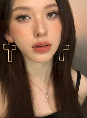 朋克十字架耳环女高级感