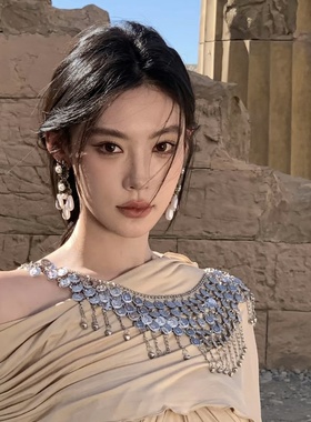 沙漠敦煌大西北埃及流苏项链耳饰