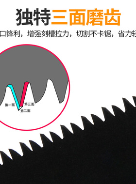 长城精工手板锯木工手工锯子14/16/18/20寸多功能家用拉花锯手锯