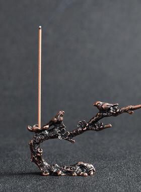 创意香插倒流香香插创意树枝梅枝喜鹊香炉摆件