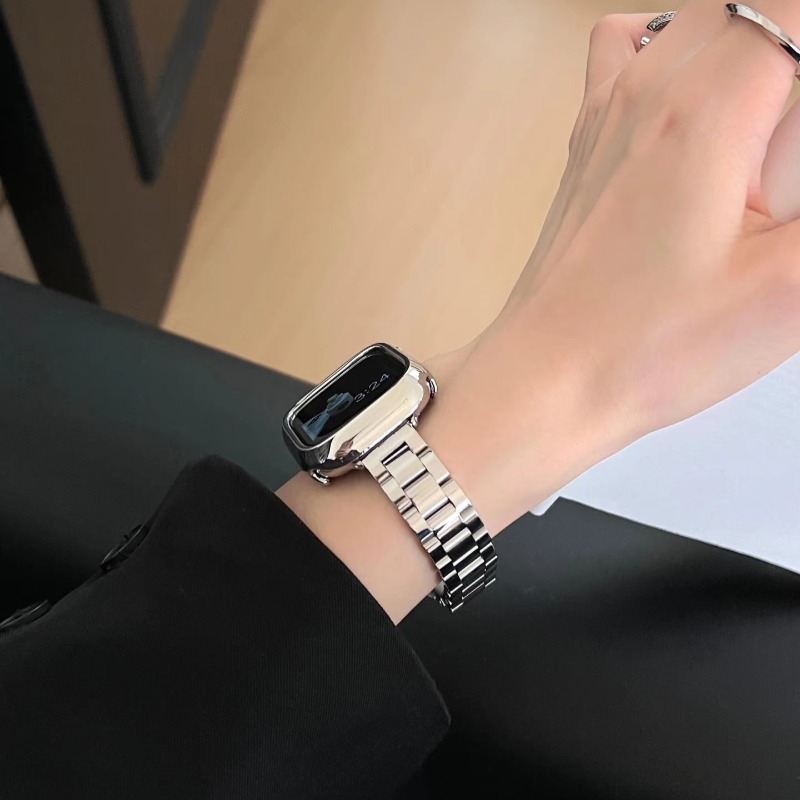 适用iwatchs10表带苹果s9s8女款s7金属夏季高级感apple智能手表带 - 图1