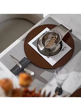 现代样板房间餐具套装会所别墅西式餐具大理石餐盘刀叉勺整套