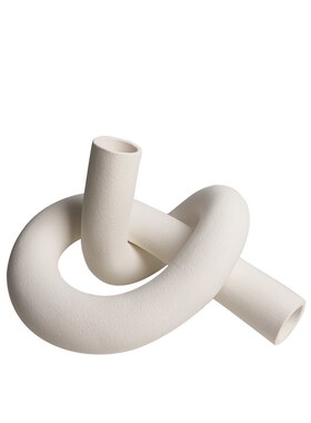 现代趣味曲管陶瓷花器桌面烛台摆件样板间售楼处玄关处简约装饰品