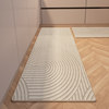 Wabi style kitchen floor mats, non-slip, oil-proof, wipe-free carpets, diatom mud absorbent mats, waterproof foot mats