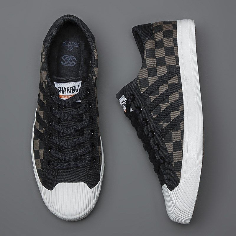 帆布鞋男鞋秋季新款透气休闲鞋韩版潮流平底百搭系带板鞋男网布鞋,淘宝优惠券,粉丝福利购,淘宝优惠卷