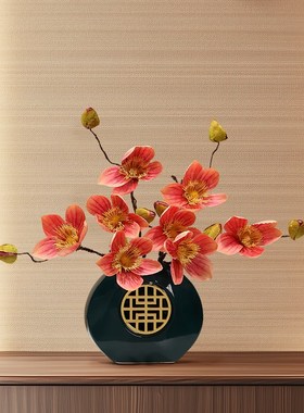 新中式陶瓷花瓶客厅沙发角几茶室博古架摆件家居小众高级软装饰品