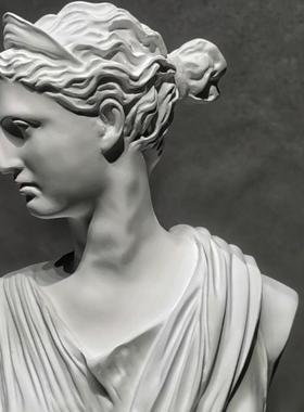 月亮女神阿尔忒弥斯彷石膏像摆件北欧装饰头像雕塑树脂雕像艺术品