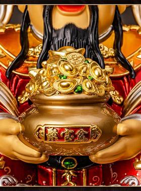 纯铜财神爷神像家用供奉摆件文财神比干办公室店铺开业送礼招财铜