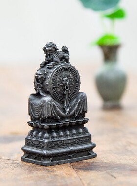 新古国风铸铁抱鼓石门墩小家居饰品茶桌茶宠茶具