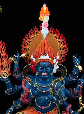 16寸密迹金刚秽迹金刚神像敦煌彩密彩树脂风水桌面工艺品手工摆件