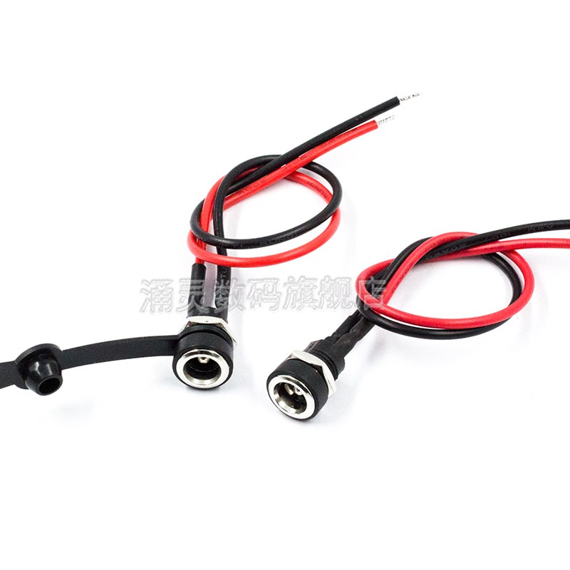 DC-022B带线5.5*2.1 DC直流电源插座5.5X2.5mm电源连接线母头螺纹 - 图3