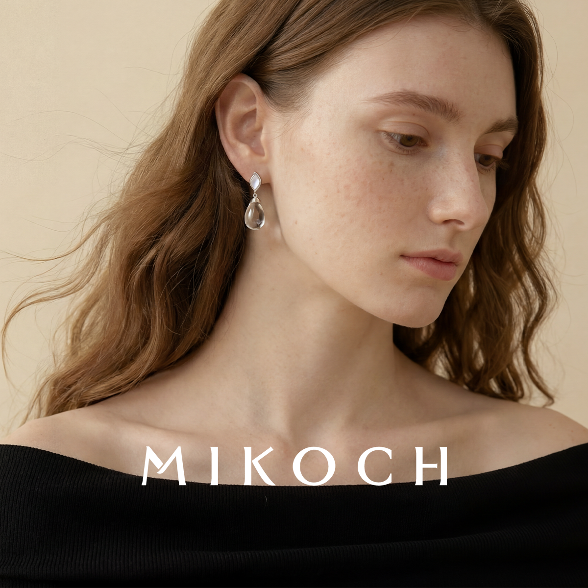 MIKOCH晨露白水晶耳环2025新款超好看独特气质高级感小众轻奢耳钉,淘宝优惠券,粉丝福利购,淘宝优惠卷