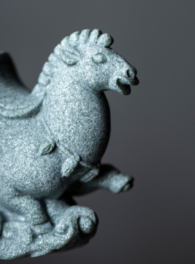 碌心 青砂石摇摇马茶宠 精品创意木马家客厅书房茶台装饰