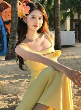 桔黄色氛围真蝴蝶兰头花发夹花朵度假发卡侧边夹子海边头饰发饰女