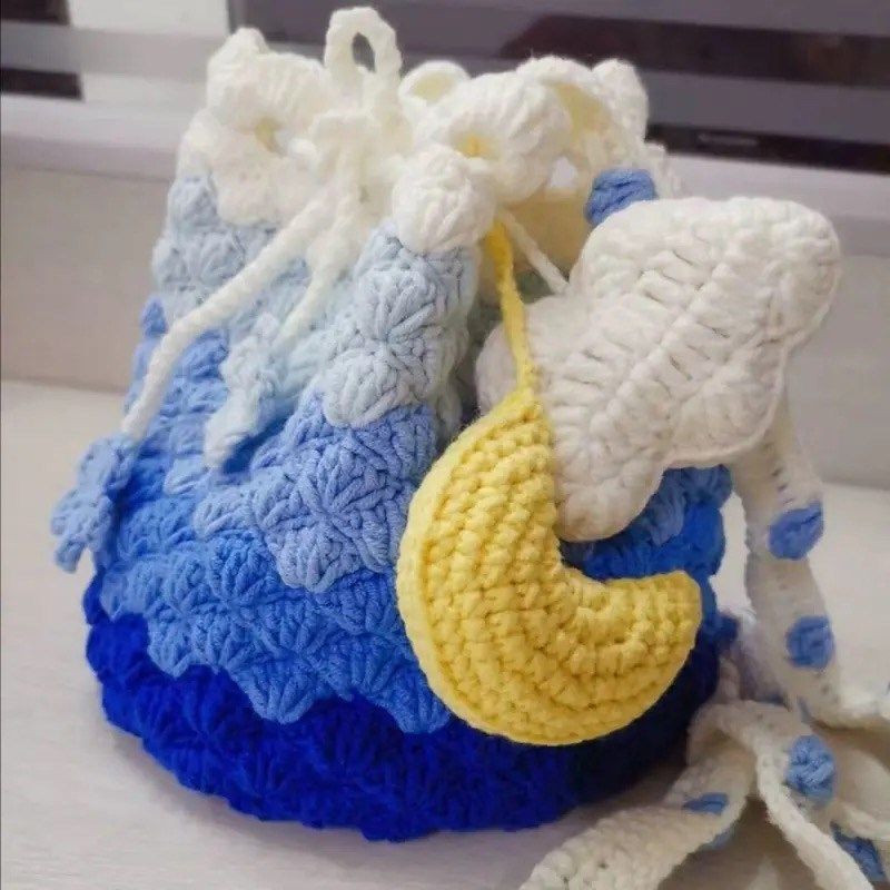 流光溢彩大肚包水桶包手工编织包包diy材料包毛线钩针送女朋友,淘宝优惠券,粉丝福利购,淘宝优惠卷