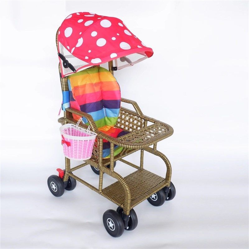 【加宽】婴儿推车藤椅彷藤手工轻便竹藤宝宝藤编车可坐躺夏季透气,淘宝优惠券,粉丝福利购,淘宝优惠卷