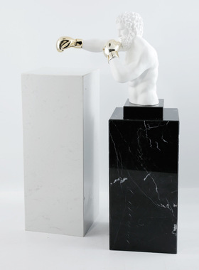 可定制 大理石底座基座大型落地雕塑摆台展示酒店摆件装饰品现代