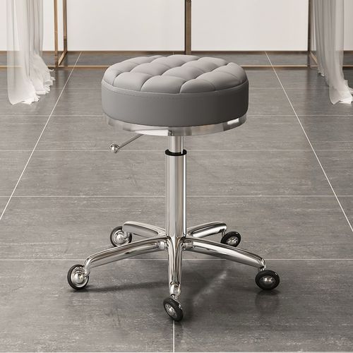 美容美发凳子滑轮旋转升降凳子大工凳美甲圆凳理发店转椅发廊专用 - 图0