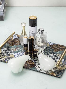 KP长方形水果盘托盘茶几家用早餐茶点收纳盘茶盘客厅家用食物托盘