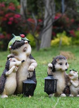 别墅花园户外草坪小区公园院子装饰仿真动物雕塑刺猬落地造景摆件