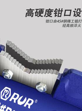 龙门钳夹管钳重型三角架压力钳管子台虎钳割丝管子钳固定夹具台钳