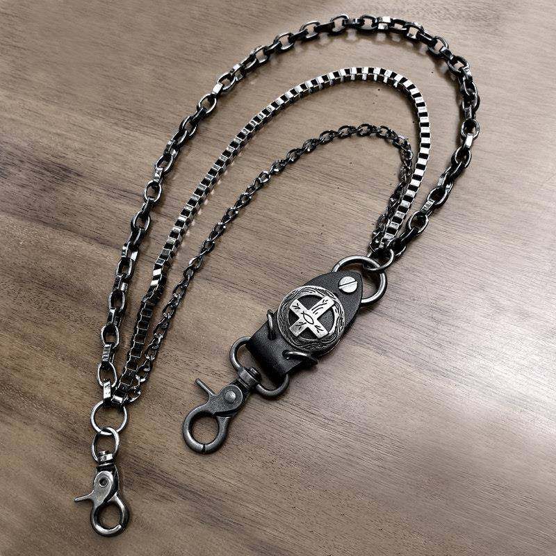 ins高街暗黑百搭金属复古牛仔裤链条配饰腰链十字潮男女嘻哈裤链,淘宝优惠券,粉丝福利购,淘宝优惠卷