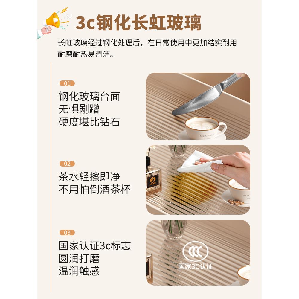 可移动茶几客厅家用沙发边几侧边柜置物架带轮高级感铁艺床头边柜 - 图2