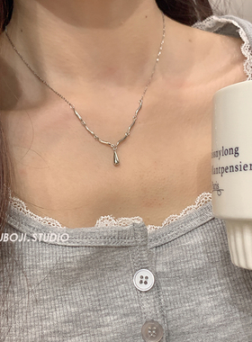 素泊集「波浪水滴」项链纯银925