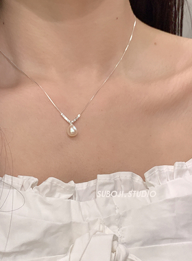 素泊集「碎银」珍珠项链纯银925