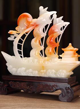 玉石色帆船件一帆顺风公庆典开业高档大气龙船新中2025\/6\式乔司