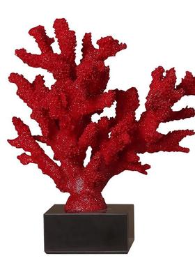 海印象摆现代极轻简奢HLF样板房楼处家珊瑚件客售厅书房家居软装