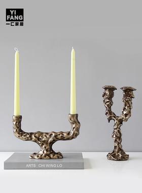 一匚 中古风奏板乐人喇叭柜狗摆件烛台装组KEI合 样间书房餐边软