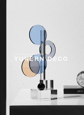 水简约板现代轻奢房晶摆件样间客厅书ULQ房创意桌面摆设家居装饰