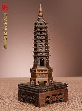 工厂发直QSK黄三铜文昌塔摆件九层十层书办公房室学生书桌客厅装